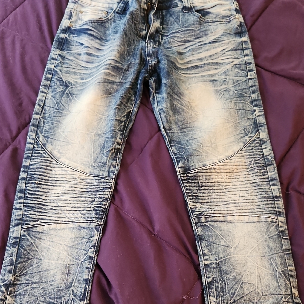 Mecca Distressed Blue Skinny Jeans
